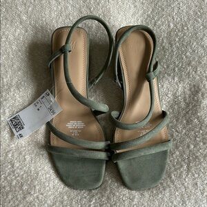 H&M Sage Green Strappy Sandals